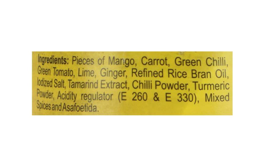 Priya Mixed Vegetable Pickle (Without Garlic)   Glass Bottle  300 grams